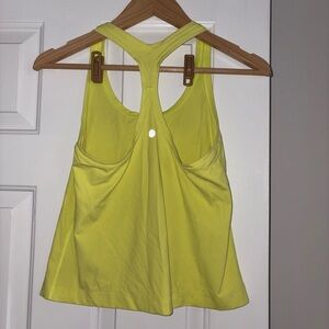 Lululemon Athletica Yellow Crop Top